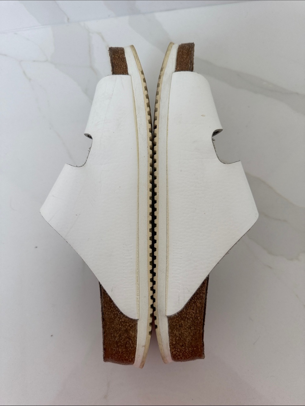 Birkenstock Arizona supergrip White leather Sandals 11 42 R - Picture 5 of 9